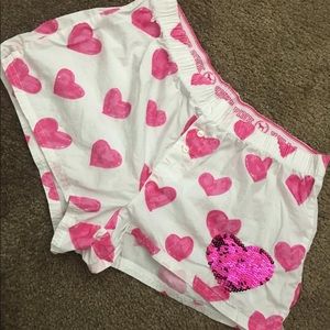 Pink pajama shorts